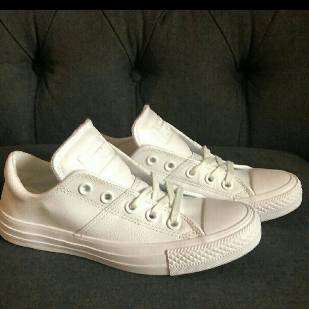 Converse white leather all star sneakers